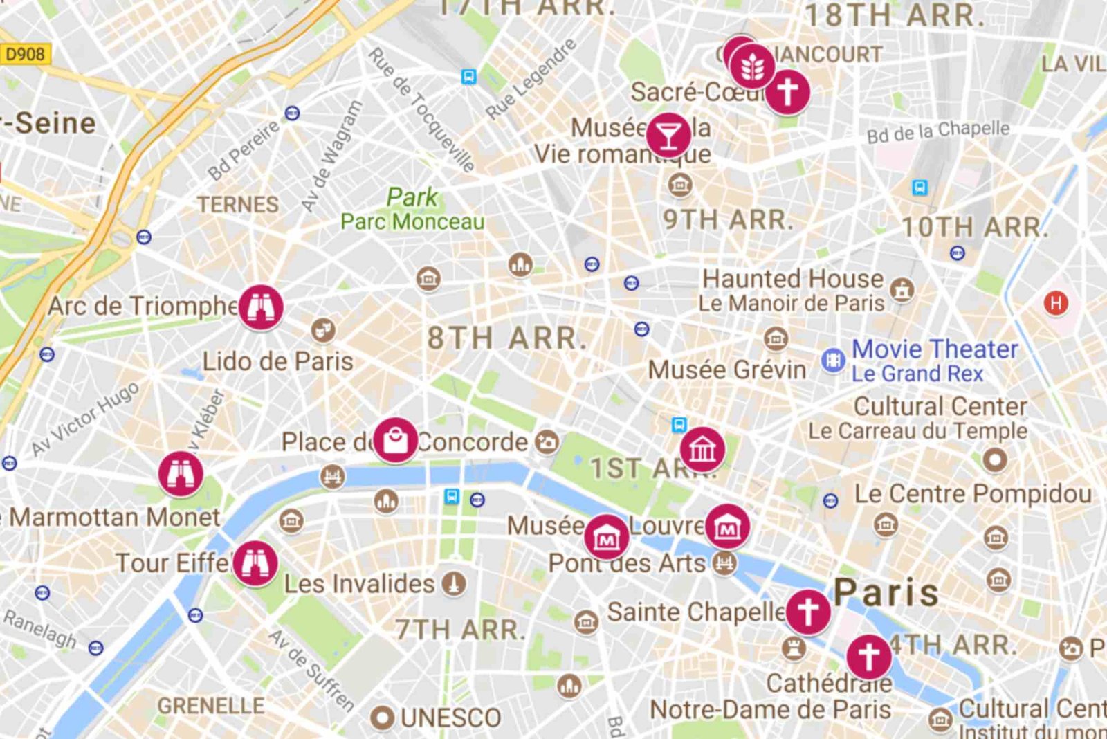 Paris France Inclusive Fashion Map for Visitors