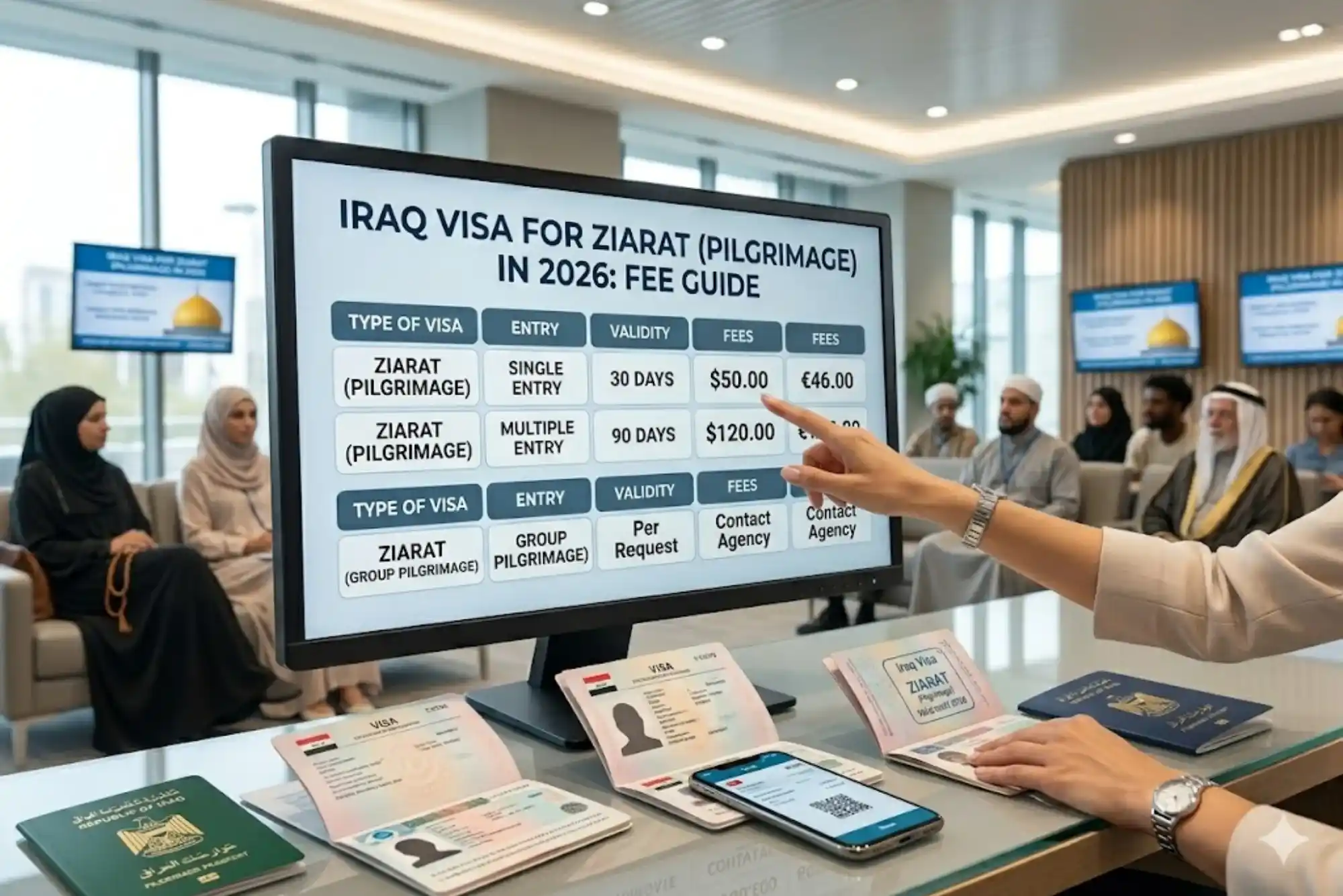 Iraq Visa for Ziarat Price in 2026: Complete Visa Charges and Fee Guide